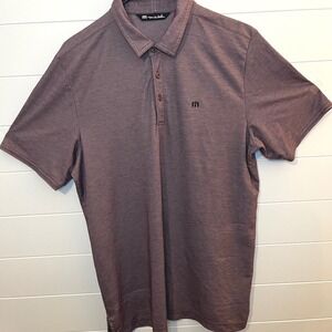 Travis Mathew Polo Purple Short Sleeve Casual Golf Menswear Large
